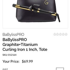 Brand new graphite titanium babyliss pro iron 1”